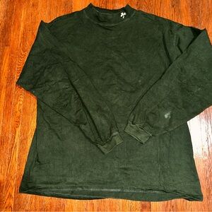 Vintage 90s XXL Women’s Green Long Sleeve Shirt with 3 Leaf Clover